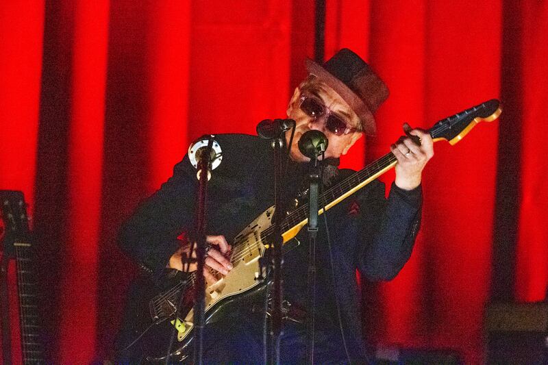 Elvis Costello performing at Vicar Street, Dublin. Photograph: Tom Honan for The Irish Times