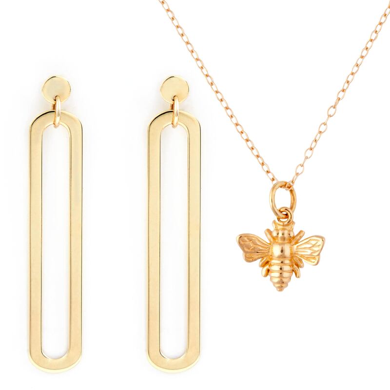 9kt earrings, €175, and 9kt pendant, €195 from MoMuse.ie
