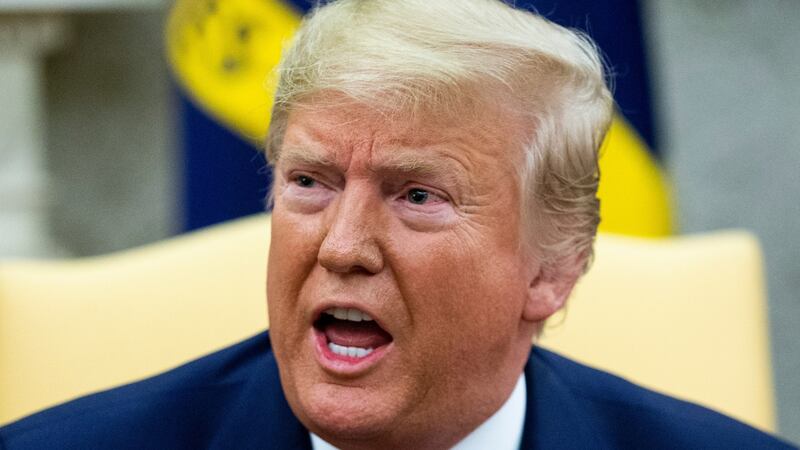 US President Donald Trump in the Oval Office on December 19th. Photograph: EPA