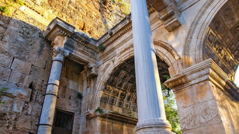 The ruins of Hadrian’s Gate in Antalya’s city centre dates back to 130 AD and was built to commemorate Emperor Hadrian’s visit.