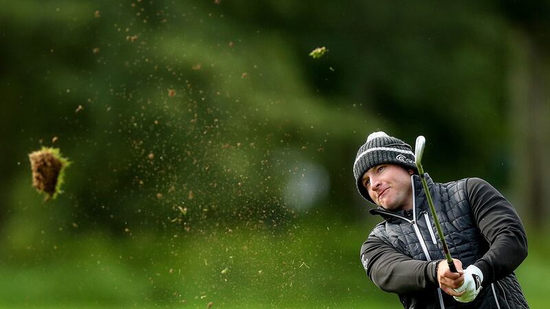 South Africa’s Dean Burmester on the 15th hole during the first round of the  of the Dubai Duty Free Irish Open at Galgorm Castle. Photograph: Tommy Dickson/Inpho
