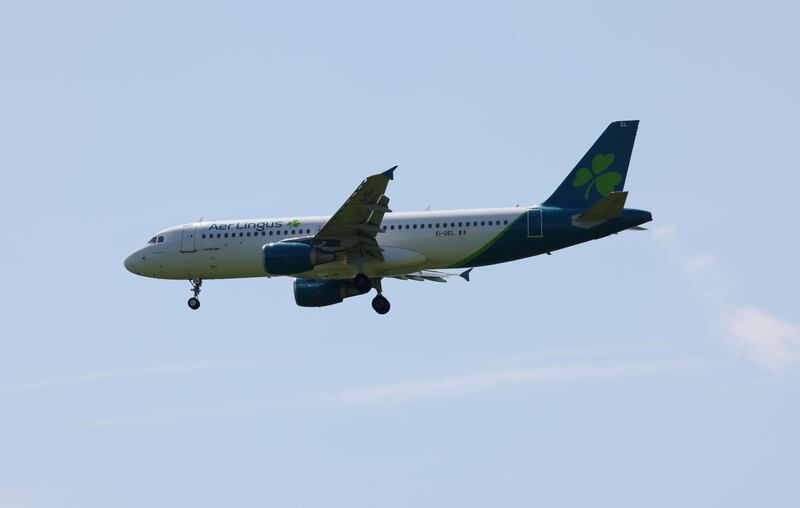 A flight arrives in to land at the North Runway at Dublin Airport on June 19th, 2025. Photograph: Alan Betson/The Irish Times

