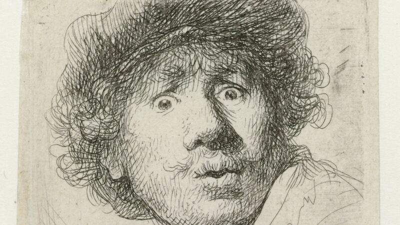 Rembrandt's Self-Portrait with Beret, Wide-Eyed, 1630. Photograph: Rijksmuseum, Amsterdam
