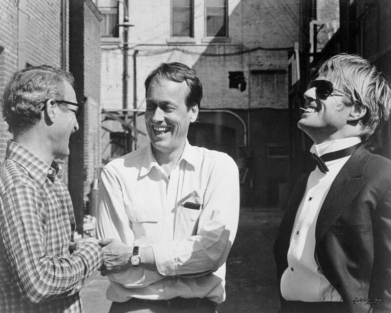 Paul Newman, director George Roy Hill and Robert Redford on the set of The Sting (1973). Photograph: Getty Images