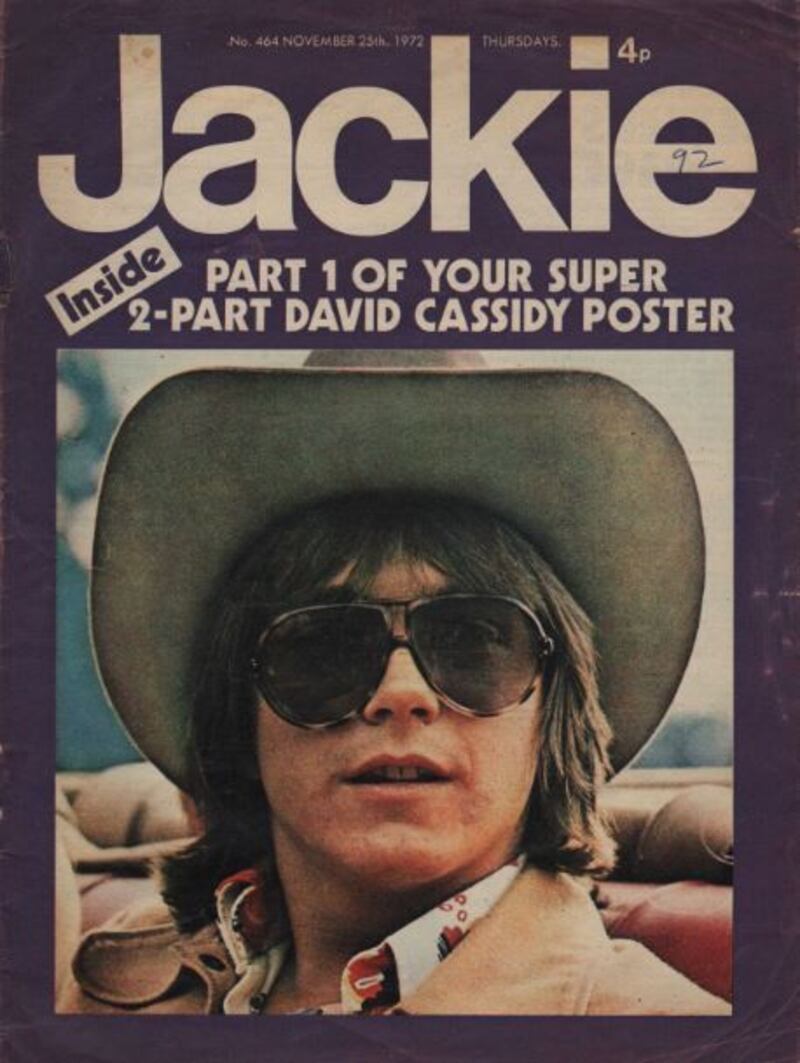 A cover from Jackie magazine, which offered a full-size poster of the star over three issues