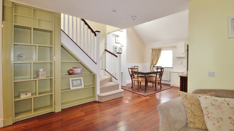 The living and dining area.