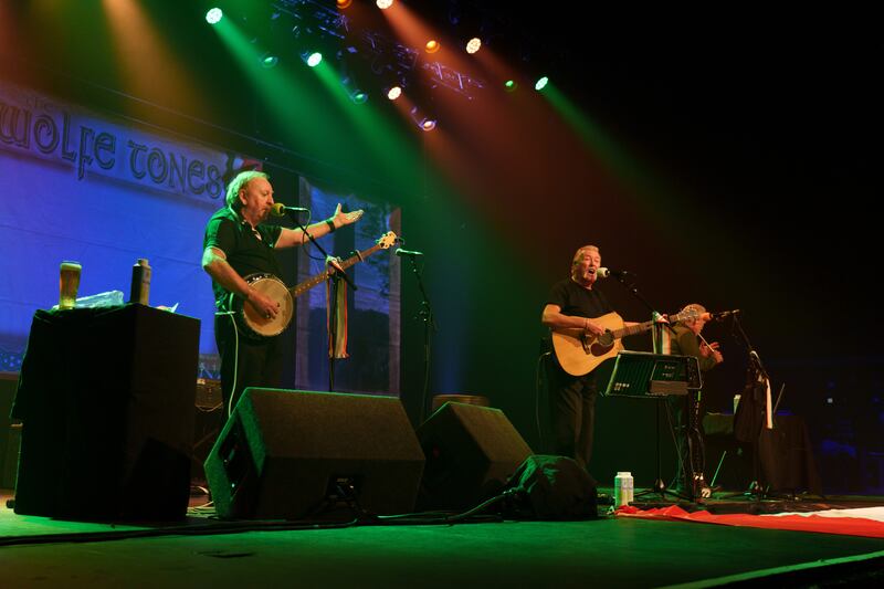 The Wolfe Tones: Brian Warfield has sought to trademark the phrase Celtic Exodus for a possible encore. Photograph: Barry Cronin