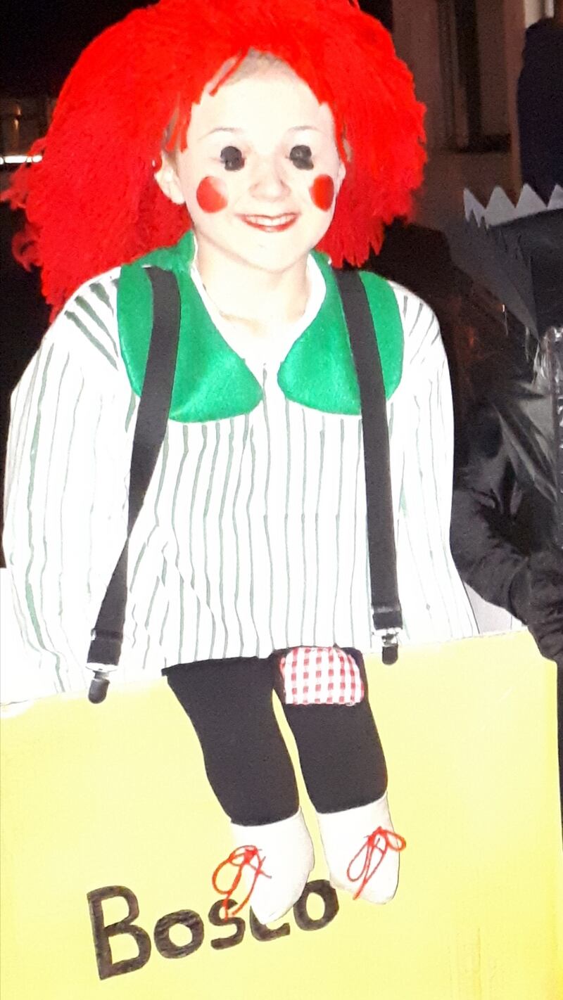 My daughter Katie as Bosco Photograph: Mags Purtill