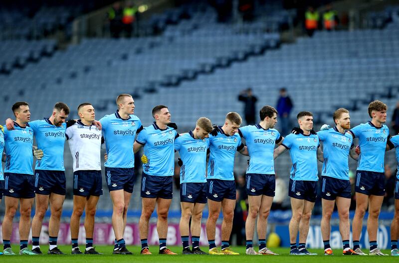 Dublin stand in memory of selector Shane O’Hanlon. Photograph: Ryan Byrne/Inpho