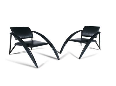 Pait of D-tech armchairs by Jean Louis Godivier, valued between €2,000 and €3,000