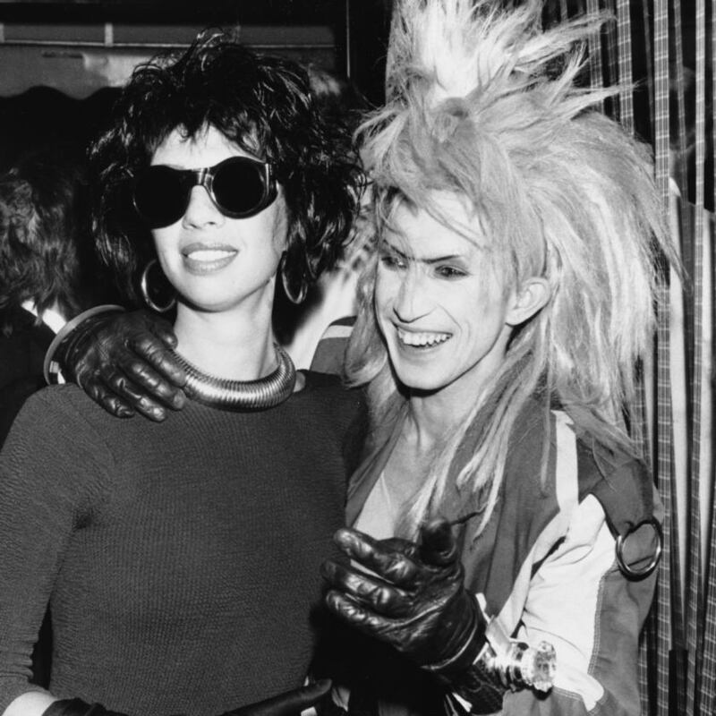 Magenta Devine: the TV presenter with Martin Degville of Sigue Sigue Sputnik in 1988. Photograph: Dave Hogan/Getty