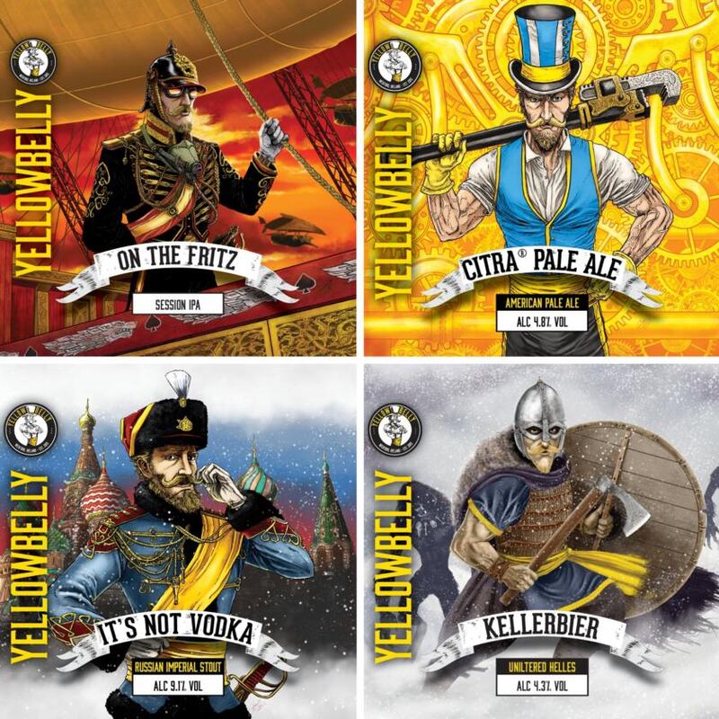 YellowBelly: the Co Wexford brewery uses graphic-novel-style illustrations for its beer labels