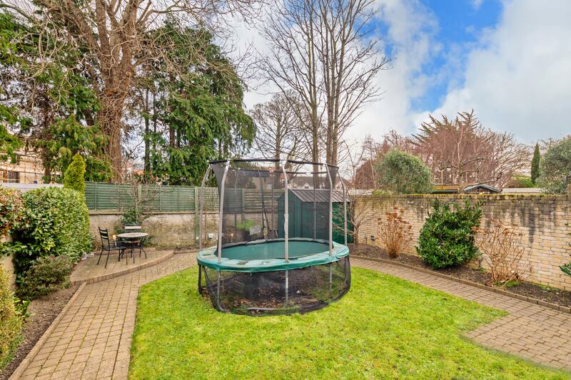 The rear garden has privacy in the form of old walls