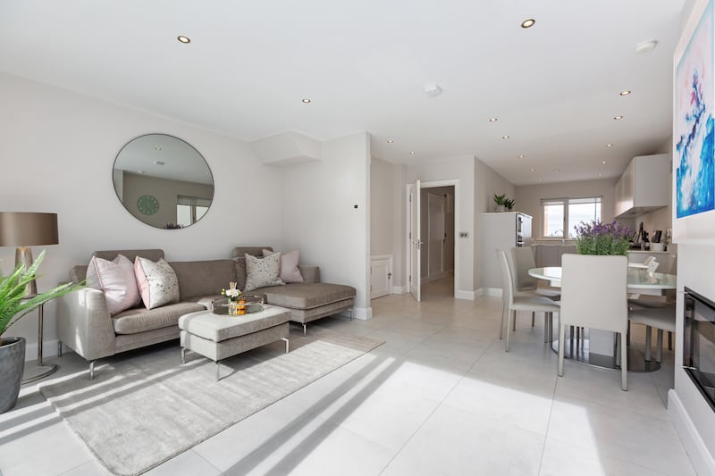 The open-plan living/dining room