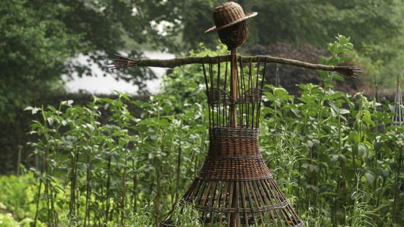 One of Ballymaloe’s willow scarecrows, which were made by Cork-based weaver Norbert Platz. Photograph: Richard Johnston