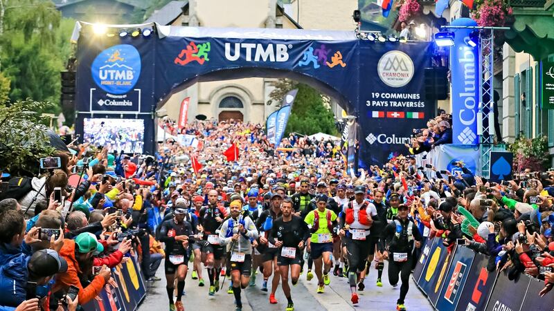 Starting line at UTMB race in 2018.