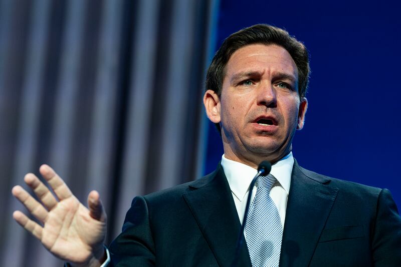  The challenge of Republican presidential candidate Ron DeSantis has lost momentum.  Photograph: Haiyun Jiang/New York Times