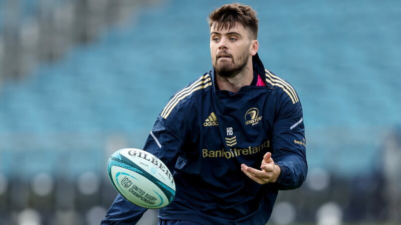 Harry Byrne at Leinster Rugby’s  Captain’s Run at the RDS, Dublin  last Friday. Photograph: Ben Brady/Inpho
