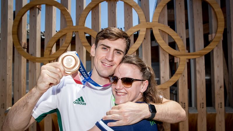 Boxer Aidan Walsh with his bronze medal earned in Tokyo. Photograph: Morgan Treacy/Inpho