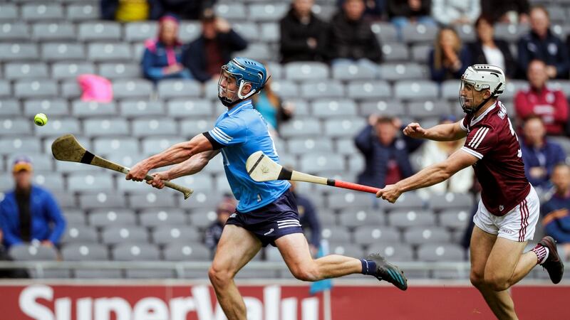 Dublin’s Riain McBride shoots on goal. Photo: Brian Reilly-Troy/Inpho