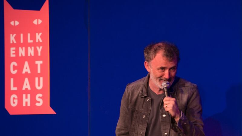 Tommy Tiernan on stage during Kilkenny Cat Laughs