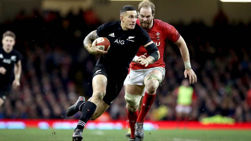 Alun Wyn Jones hunts down Sonny Bill Williams in 2017. Photograph: Ryan Byrne/Inpho