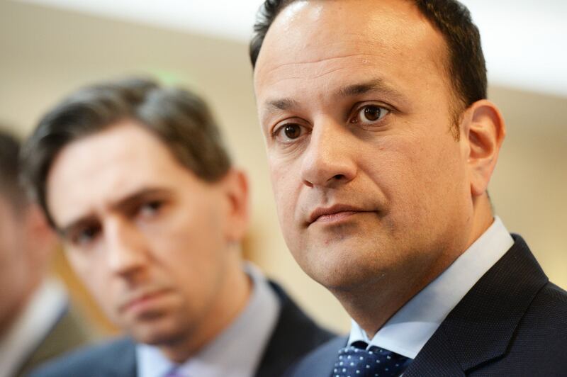 Taoiseach Leo Varadkar and Minister for Health  Simon Harris. Photograph: Cyril Byrne/The Irish Times