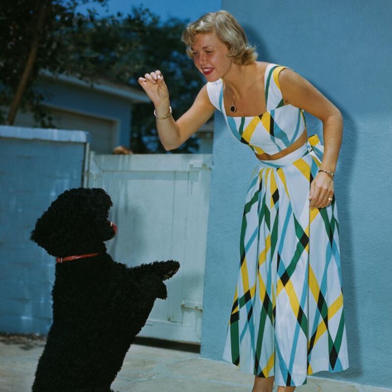 Doris Day: the late actor and singer playing with a dog around 1950. Photograph: Archive/Getty