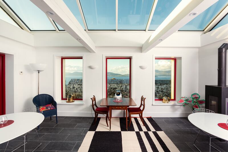 Interiors have an all white palette to let the vistas take centre stage