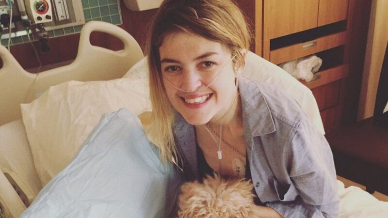 Orla Tinsley one week after underdoing lung transpant surgery in December 2017