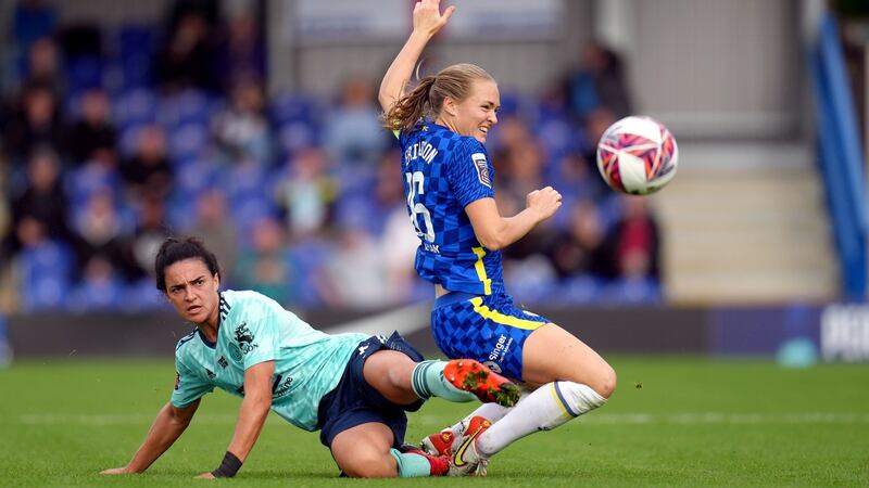 Sweden’s Magdalena Eriksson in action for Chelsea. Photograph: John Walton/PA Wire