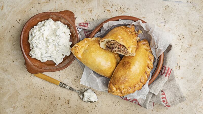 Chilli calzone, smoked jalapeño sour cream