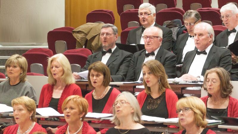 A rehearsal of Setanta Choir in Dundalk
