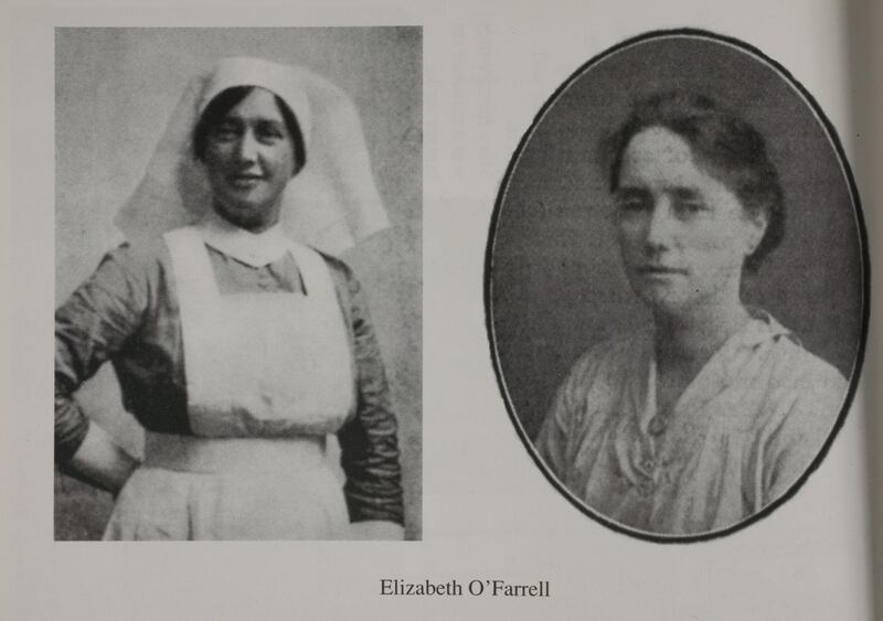 Elizabeth O'Farrell, Cumann na mBan member and in later life a nurse, was stationed at the GPO during the Rising.