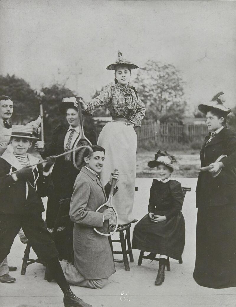 Marcel Proust and his friends at the tennis court, 1892. Photograph: Bibliothèque nationale de France
