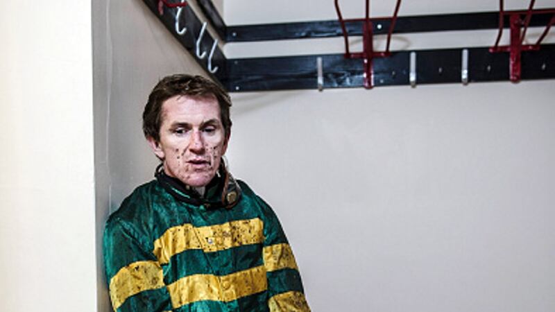 Tony McCoy in the weighing room at Southwell in 2013. He won the champion jockey’s title 20 years in a row.  Photograph: Tom Jenkins/Getty
