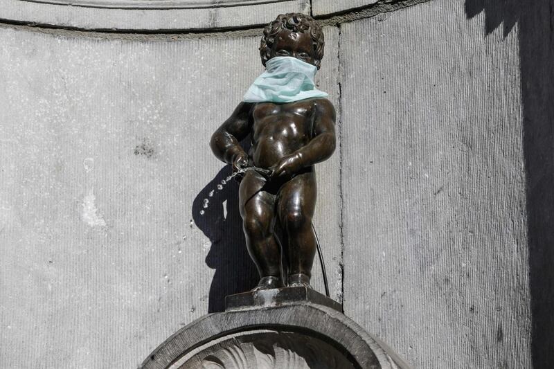 Brussels, Belgium: The Manneken-Pis statue. Photograph: Aris Oikonomou/AFP/Getty Images
