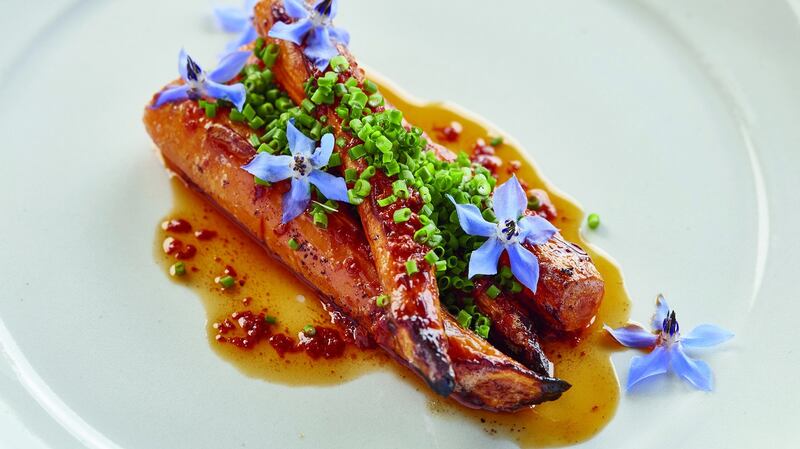 Vegatables are given their own course