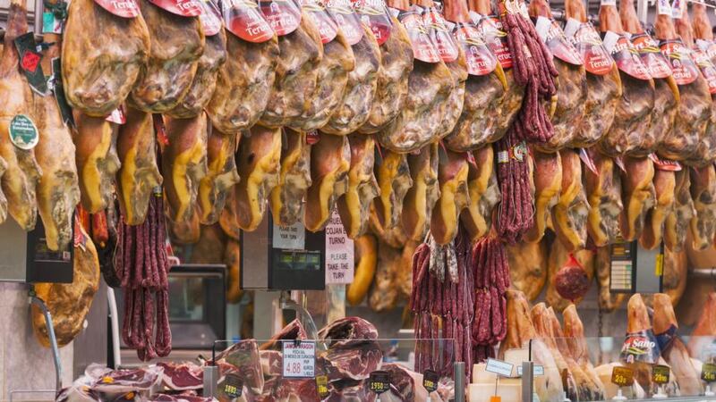 One of the 400 stalls at the enormous Central Market in Valencia