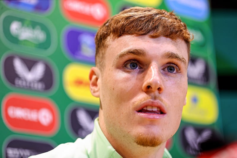 Jake O'Brien: 'Ever since I was young I always believed I could play for Ireland.' Photograph: Ryan Byrne/Inpho