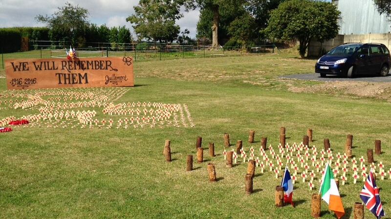 Commemorations have taken place to remember the Irish who liberated the French village of Guillemont during the Battle of the Somme 100 years ago. Photograph: Irish embassy in Paris