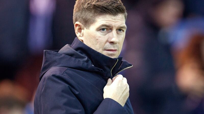 Steven Gerrard’s Rangers were beaten 2-1 at Kilmarnock. Photograph: Steve Welsh/PA