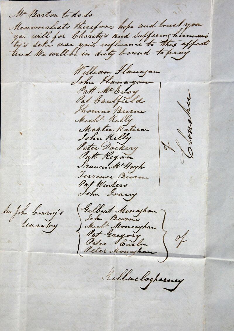 Signatories of the Clonahee petition