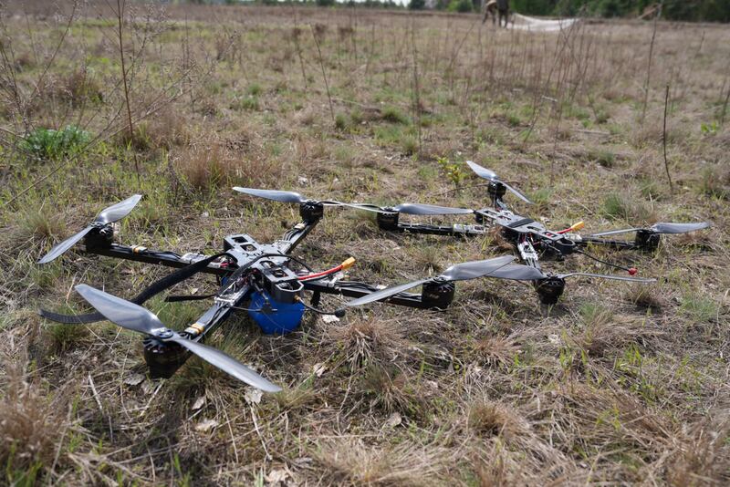 Wild Hornet drones for use by the Ukrainian military. Photograph: Wild Hornets