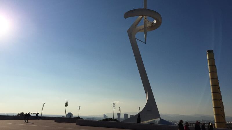 The Montjuïc Telecommunications Tower, built for the 1992 Olympics, overlooking Barcelona. Photograph: Guy Hedgecoe