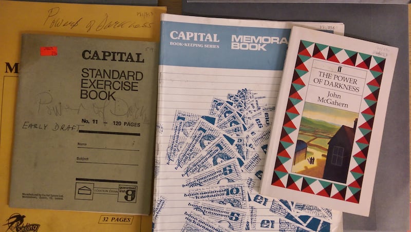 John McGahern's drafts of his play The Power of Darkness. Photograph courtesy the McGahern Archive at University of Galway