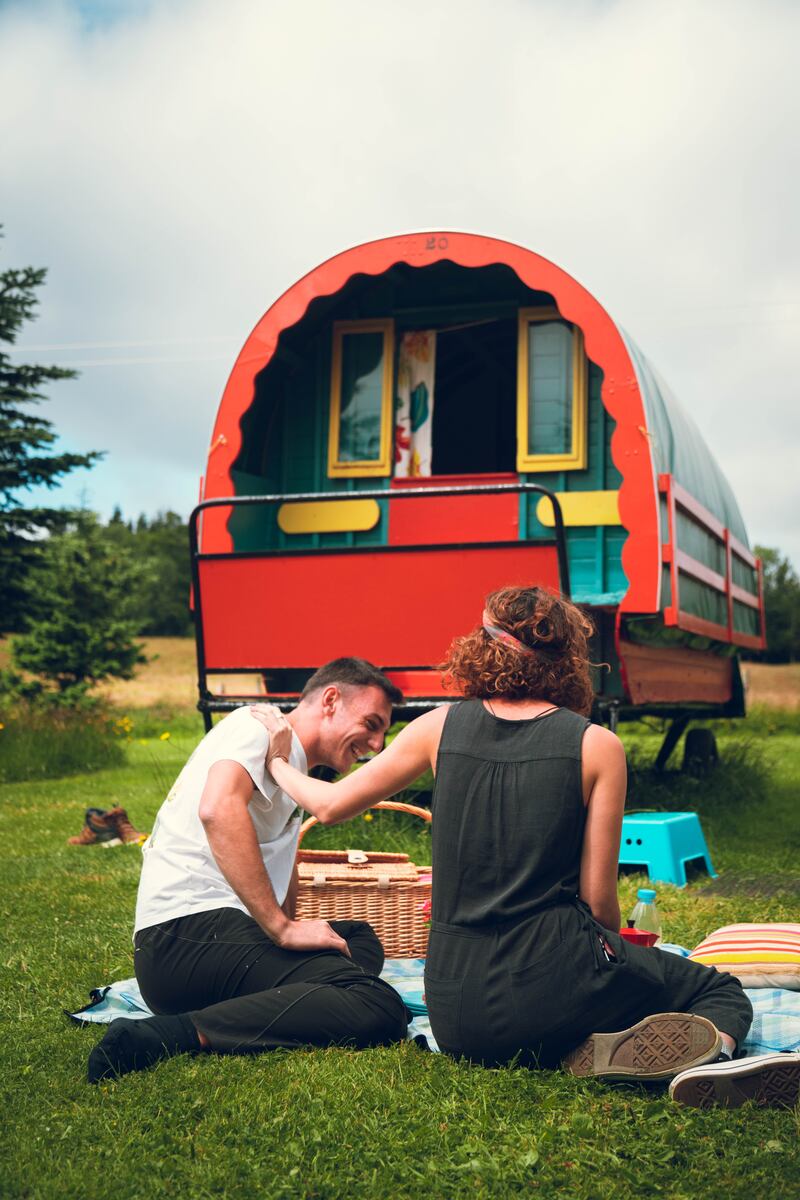 The caravans at Clissman Horse Cabins in Co Wicklow sleep a couple or family with small children, from €95 a night