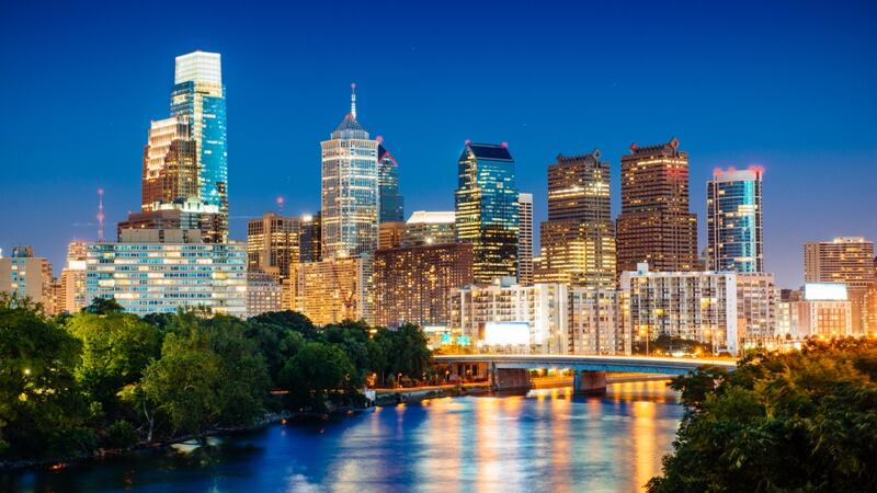 The Philadelphia skyline