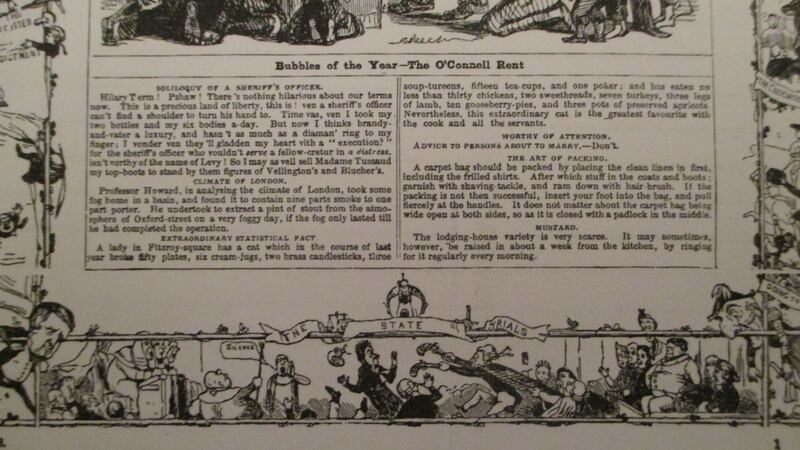 This is the bottom margin from “The O’Connell Rent” - Punch, 1845.