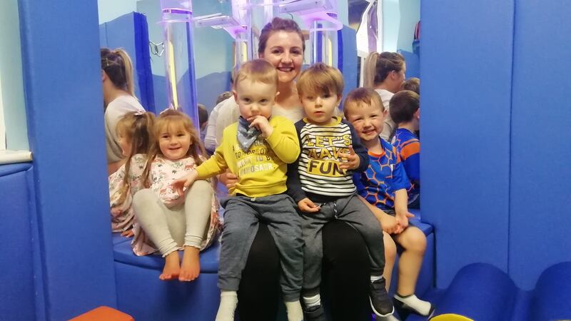 Early years educator Charlene Curran with her ‘pod’ of children at the Urlingford Community Childcare Centre in Co Kilkenny. Handout photograph